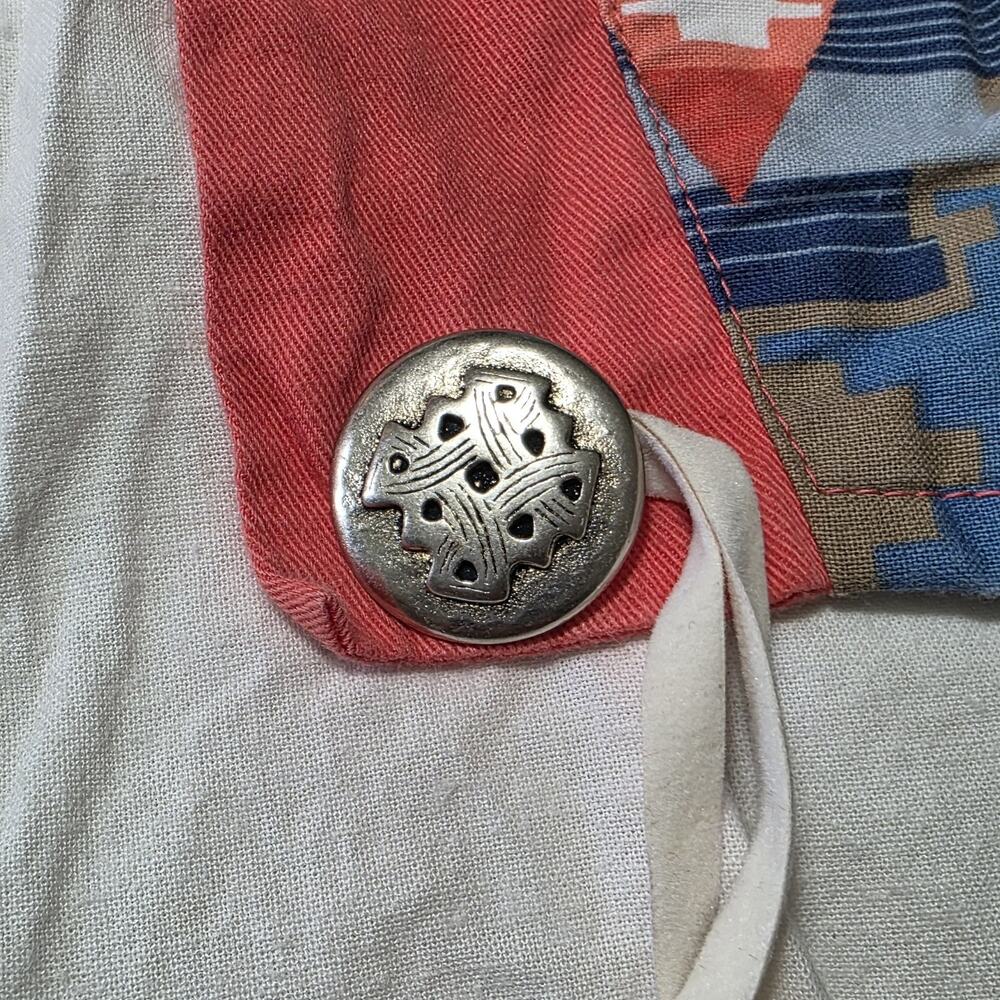Vintage Circle T Marilyn Lenox Western Shirt Medium Aztec Southwest Button USA - Picture 4 of 9